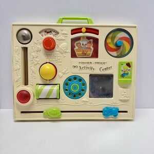 Vintage Fisher Price #134 Activity Center 1973 Baby Toddler‎ Crib Busy Board
